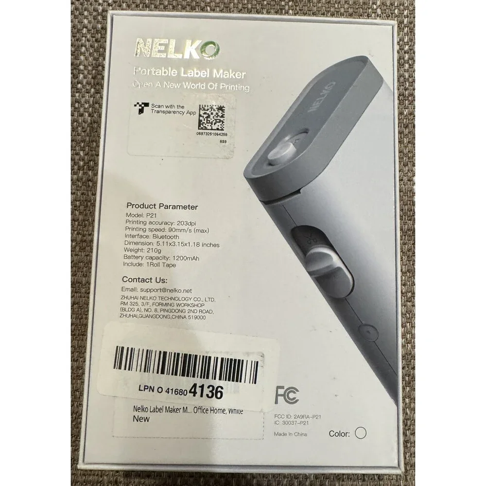 New Nelco Portable Label Maker Printer